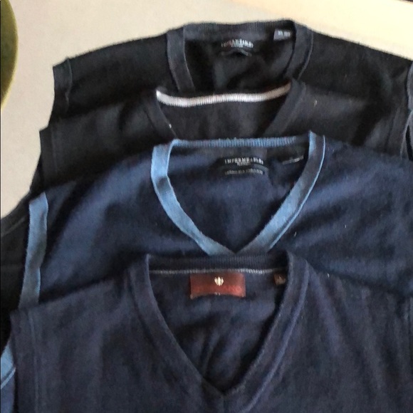 4 in bundle wool and cashmere sleeveless vneck - Picture 1 of 4